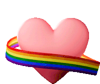 Gif animé coeur arc en ciel